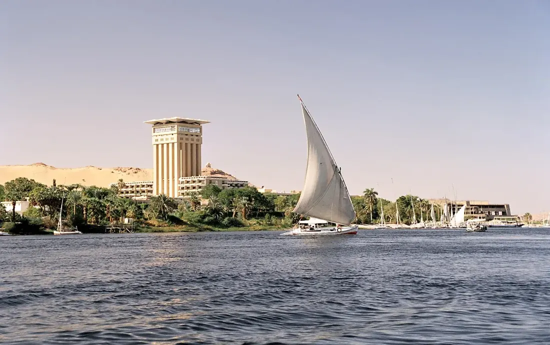 Feluccas and the Nile at Aswan