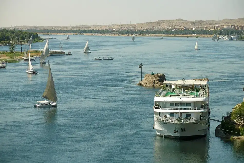 Feluccas and the Nile at Aswan