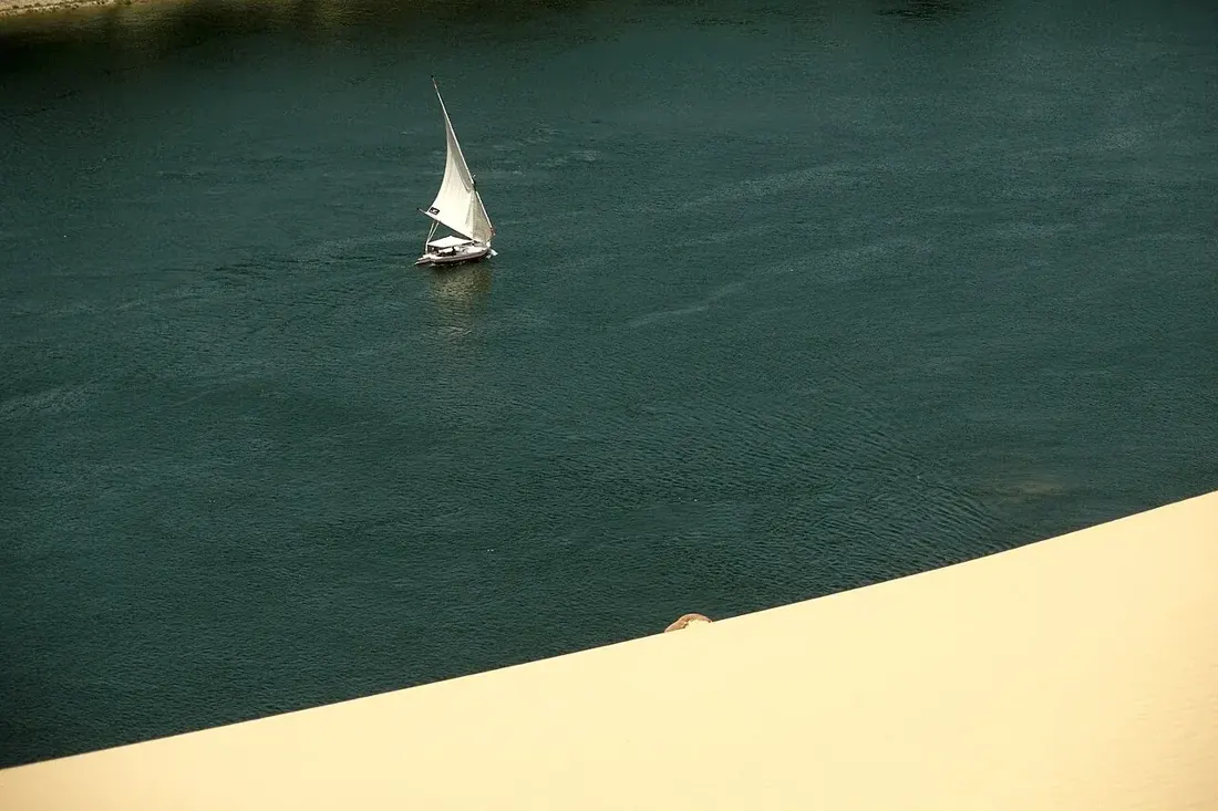 Feluccas and the Nile at Aswan