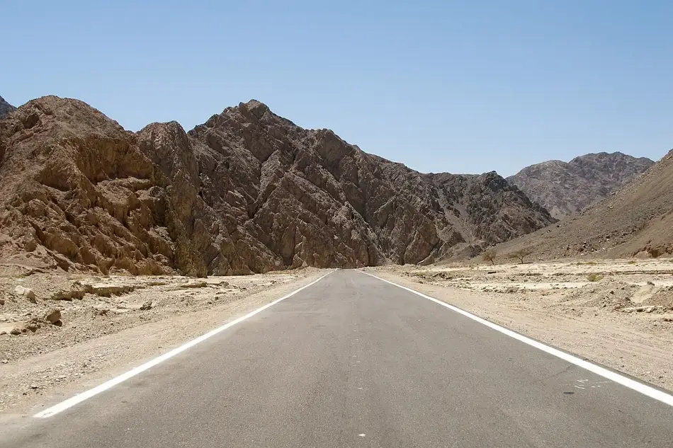 The mountain and desert landscape of Sinai